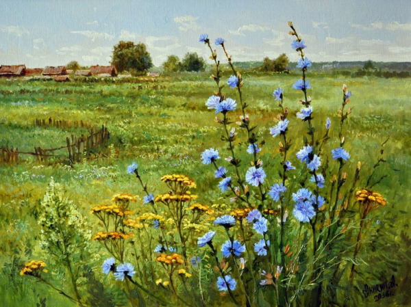 Луговые травы... Художник Алексей Аникин.