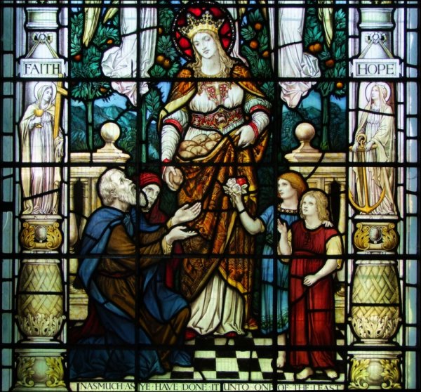 Витражи в церкви св Лаврентия в Ludlow