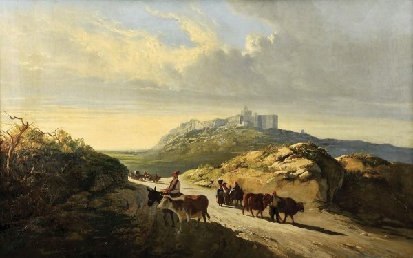 Василий Поленов итальянский пейзаж с крестьянином 1874