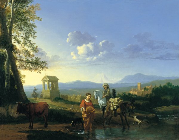 Итальянский пейзаж с крестианином Полёнов