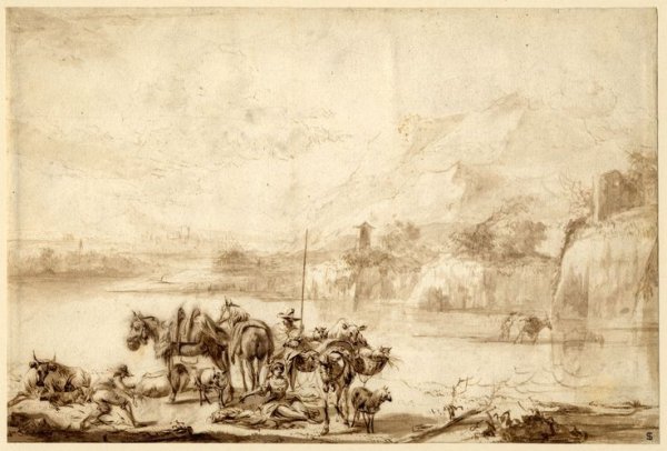 Итальянские пейзажи Гравюры