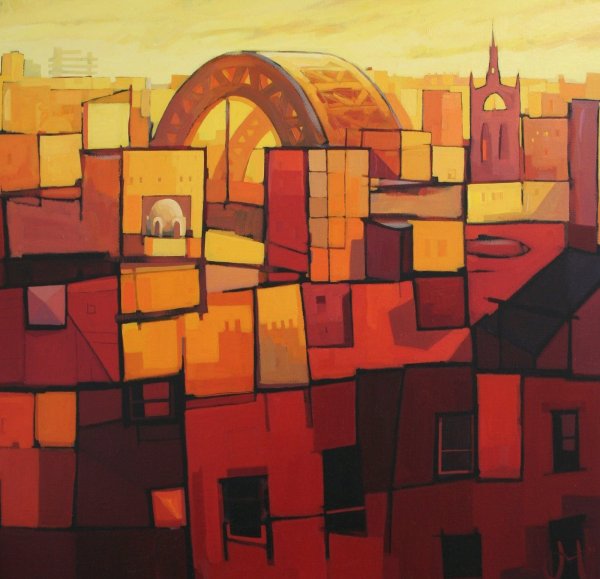 Декоративный пейзаж акварелью