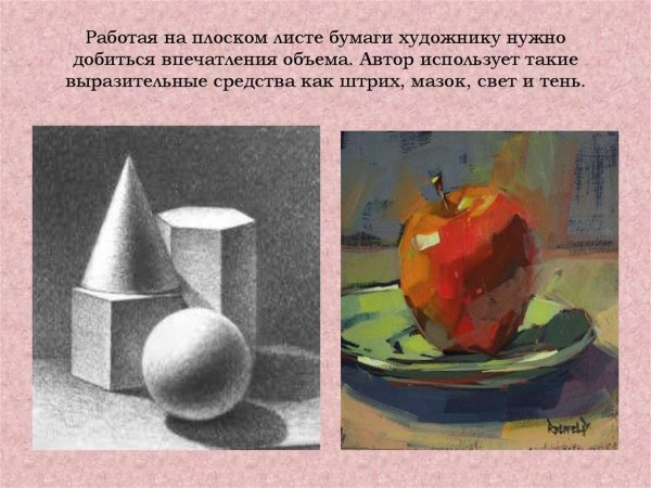 Передач объема в живописи и графике