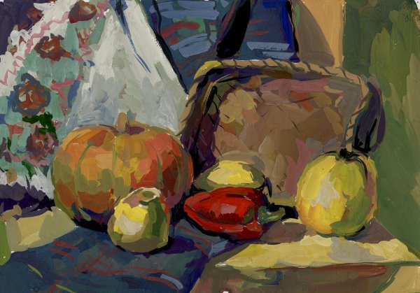 Учебный натюрморт живопись