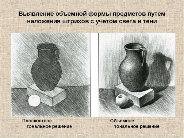 Тоновое решение натюрморта