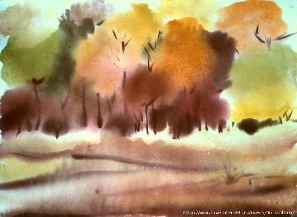 Рисование по мокрой бумаге