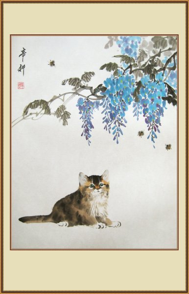 Картина цветы на коричневом фоне