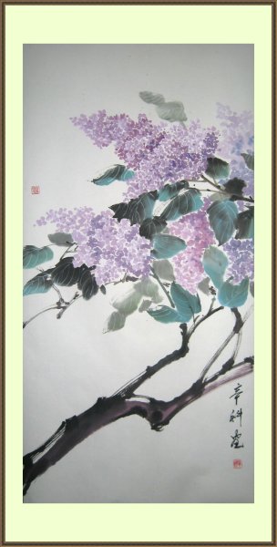 Китайская живопись гохуа Лилия