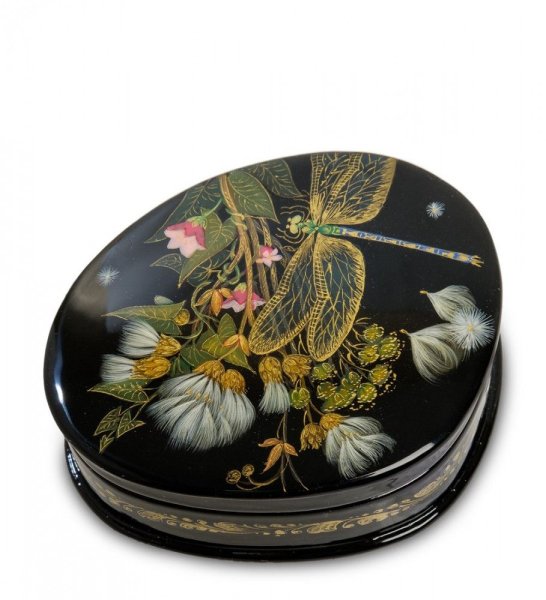 Шкатулка Федоскино цветы