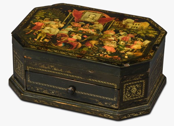 Шкатулка Палех Жостово