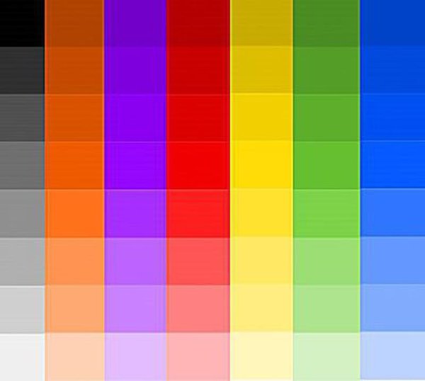 Цвета от светлого к темному