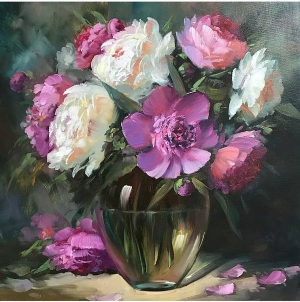 Художник Владимир Бабич пионы