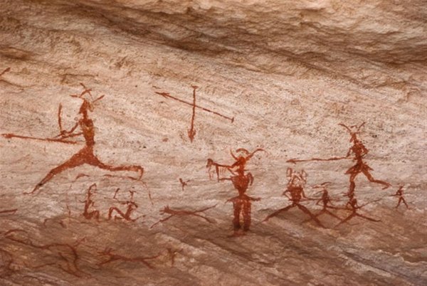 Наскальная живопись карандашом