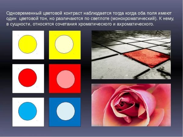 Пары контрастных цветов в изо