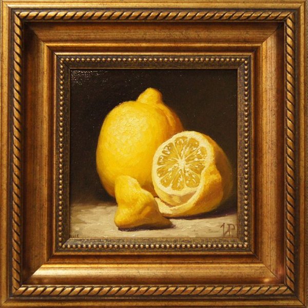 Натюрморт с лимоном живопись