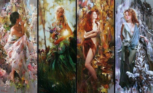 Художник Михаил и Инесса Гармаш лето