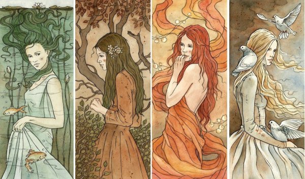 Стихии в виде девушек