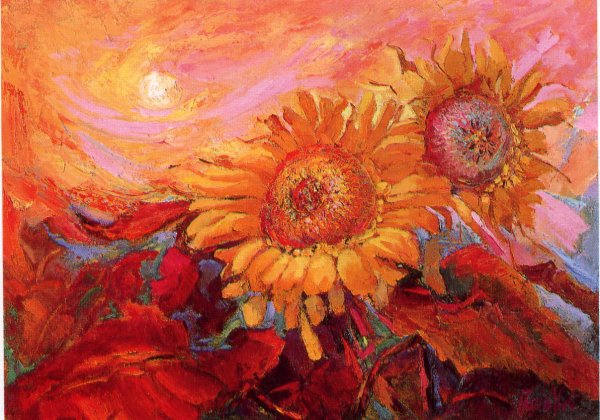 Теплые цвета в картинах художников