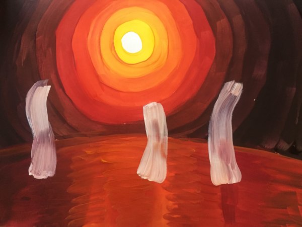 Пейзаж в теплых тонах