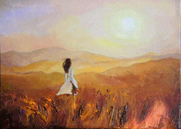 Картина в теплых тонах