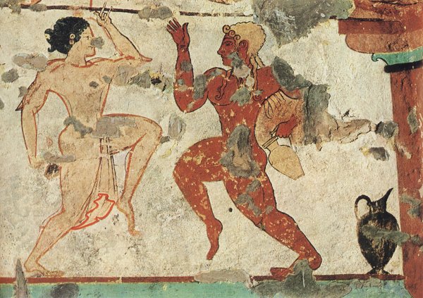 Танцоры. Роспись гробницы львиц в Тарквинии. Vi в. до н. э