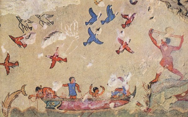 Фрески Этрусская гробницы Тарквинии