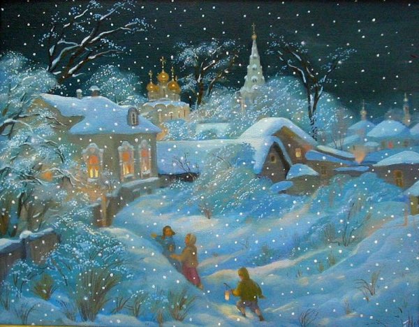 Художник Елена Москалева зимнее