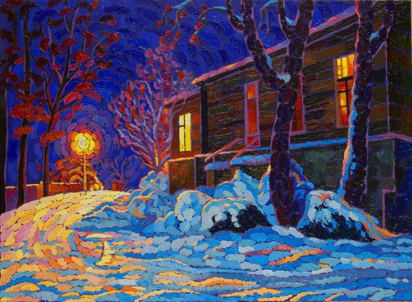 Художник Дмитрий Добровольский зима