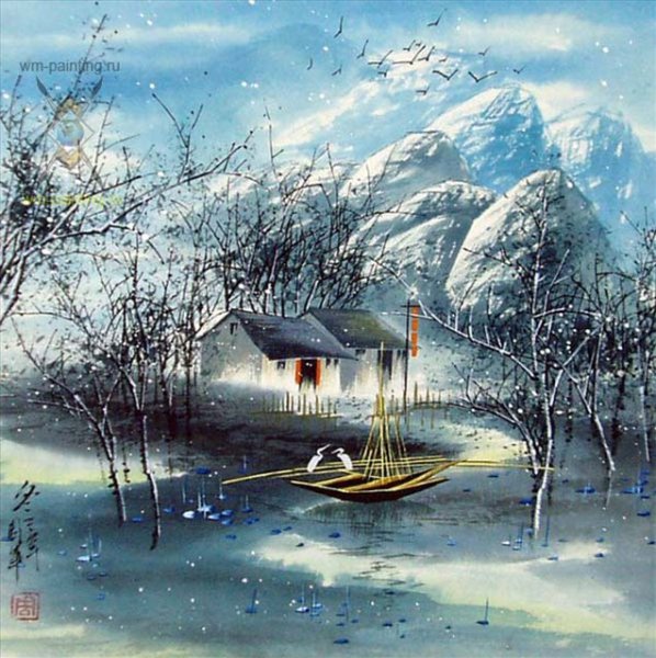 Китайская живопись зима Китай