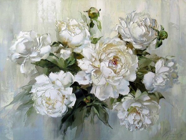 Оксана Кравченко пионы художник