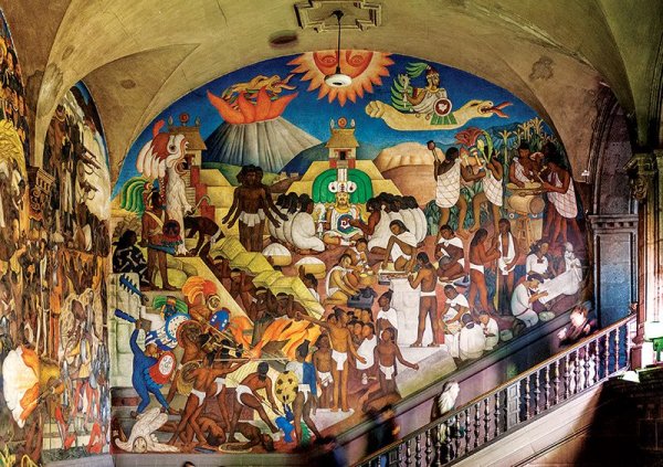 Диего Ривера роспись дворца в Мехико