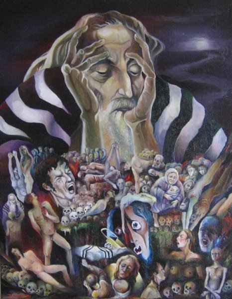 Давид Олер художник из Освенцима рисунки