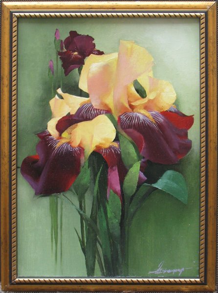 Эдуард Джафаров живопись маслом ирисы