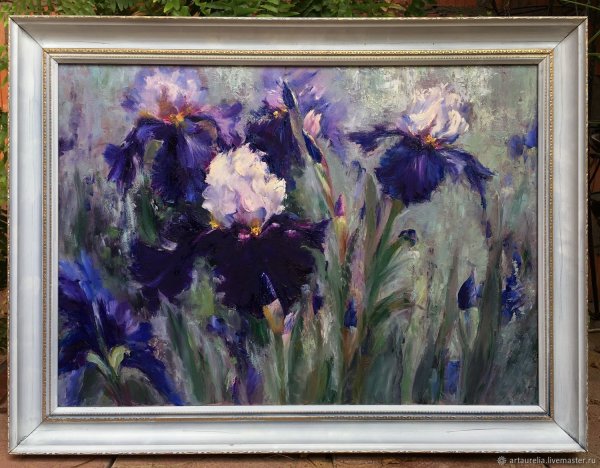 Картина "ирисы" в. Шумилов