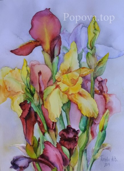 Восток рисунок акварель