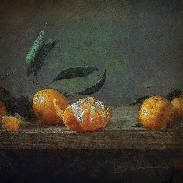 Натюрморт с мандаринами