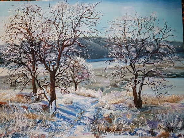 Декабрь живопись пейзаж