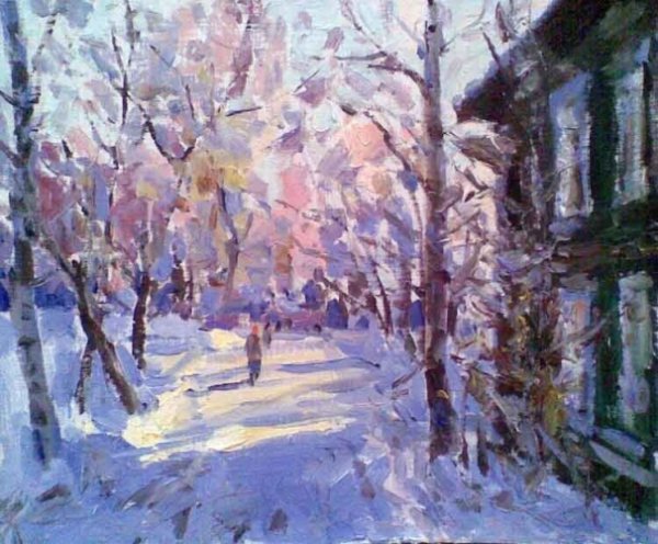 Александр Кнэхт живопись зима