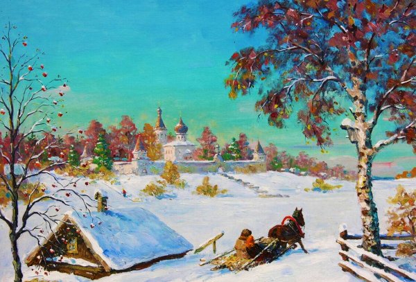 Александр Александровский зима в деревне