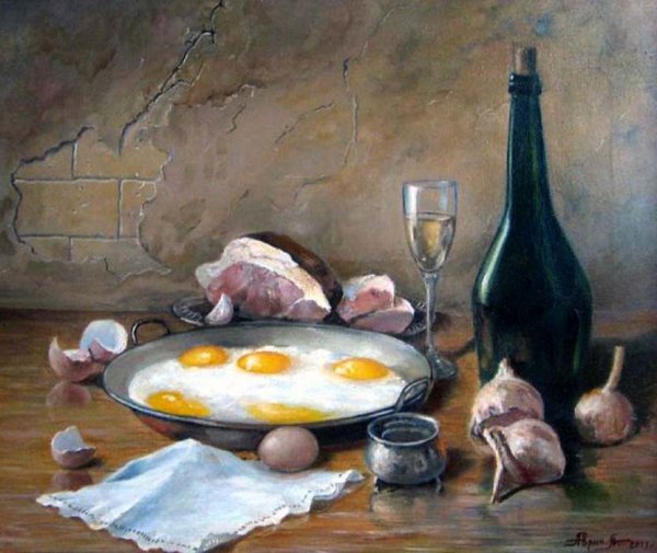 Натюрморт с яичницей
