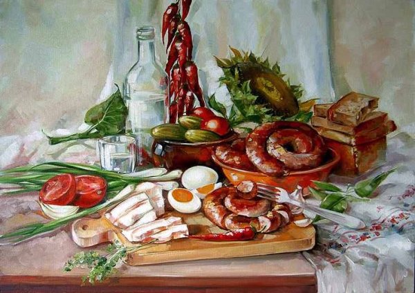 Еда в живописи русских художников