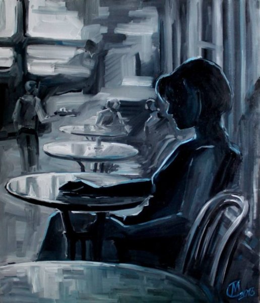 Монохромная живопись одним цветом