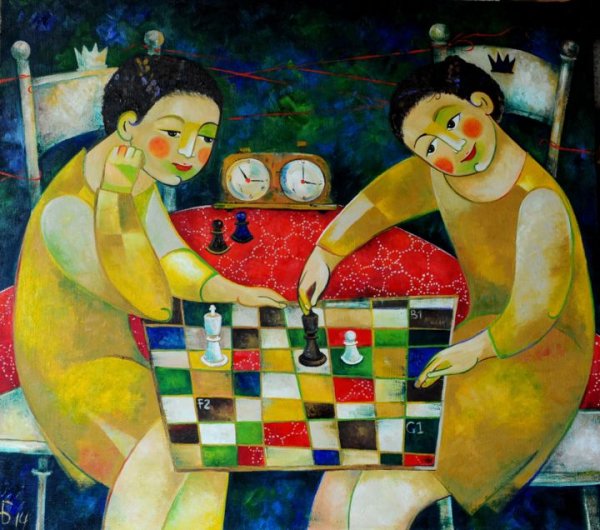 Шахматы в живописи и графике
