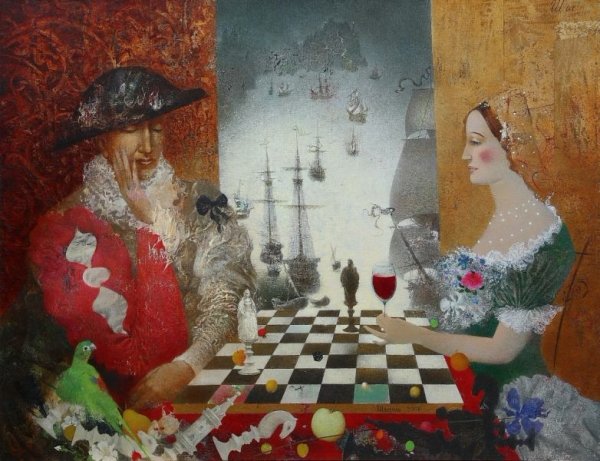 Елена Шлегель картины шахматы