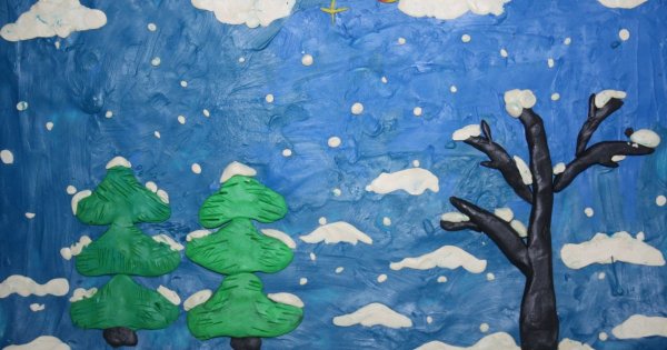 Зимняя аппликация