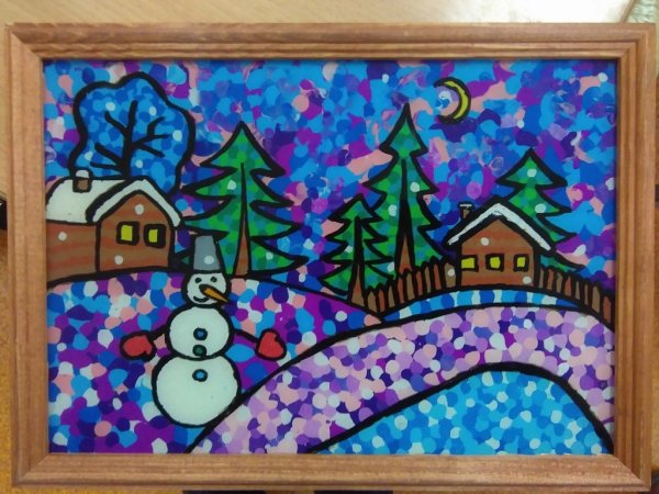 Пластилинография Зимушка зима