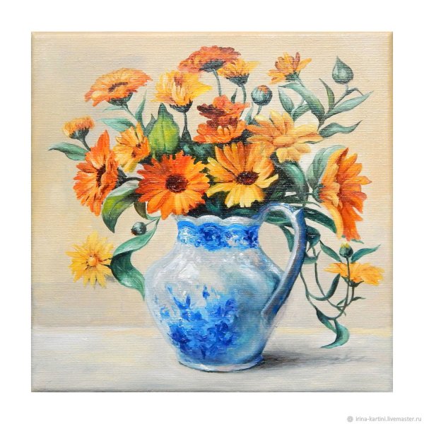 Календула натюрморт в живописи