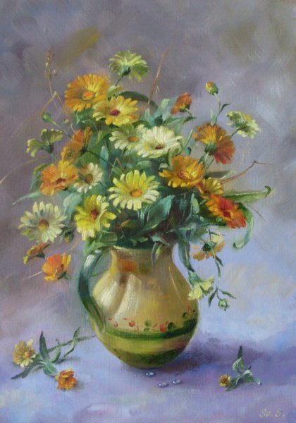 Картины цветов ноготков