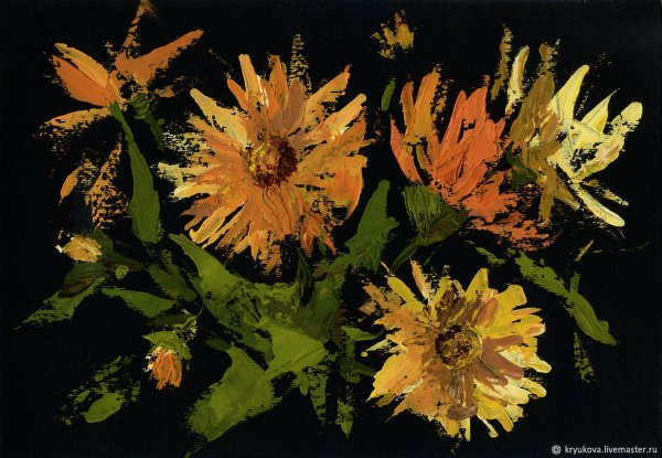 Картины цветы ноготки