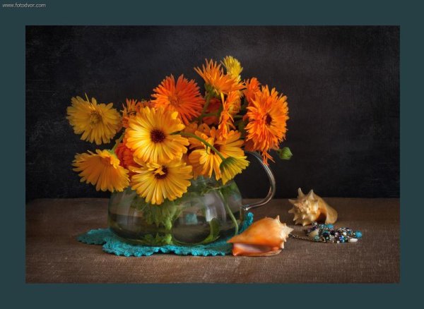 Календула, ваза